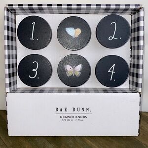 Rae Dunn butterfly drawer knobs (set of 6) NWT